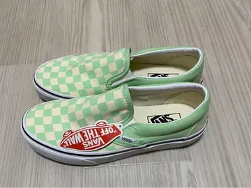 Vans 반스 민트 그린 체커 슬립온