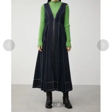 플리츠 스위칭 점퍼 스커트 원피스