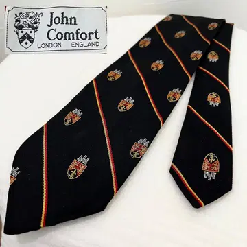 JhonComfort 넥타이 스트라이프 실크 100% 화이트 택
