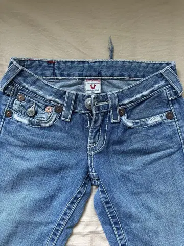 True Religion - size24 부츠 컷 데님 라이트 블루