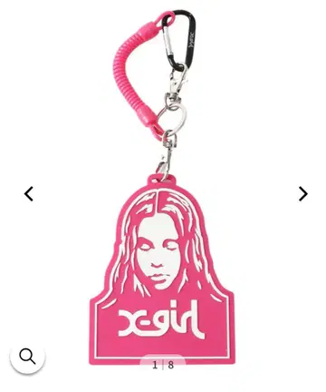 새상품 엑스걸 X-girl FACE PASS CASE 핑크 통학