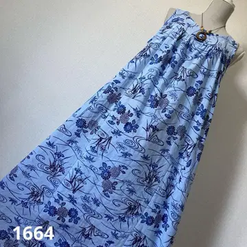 유카타 리메이크 원피스 1664 유카타 옷감  느긋한 원피스 롱 기장