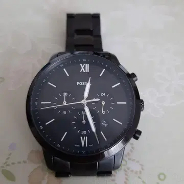 FOSSIL 블랙 크로노그래프 손목시계 FS5474