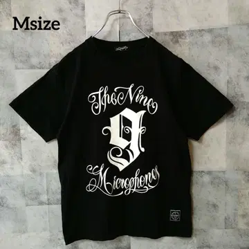 NineMicrophones Msize 블랙 반팔 티셔츠