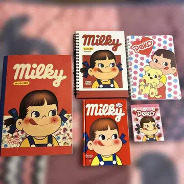 미사용 새상품 후지야 밀키 페코짱 노트 반지 노트 메모장
