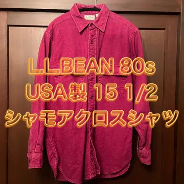 샤모어 셔츠 USA제 15 1/2 플란넬 셔츠 뱀 플란넬 샤모어 크로스