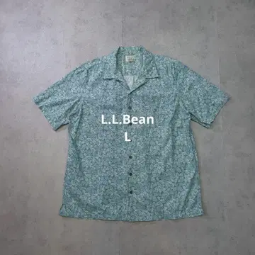 L.L.Bean 오픈 카라 셔츠 L 클램 패턴