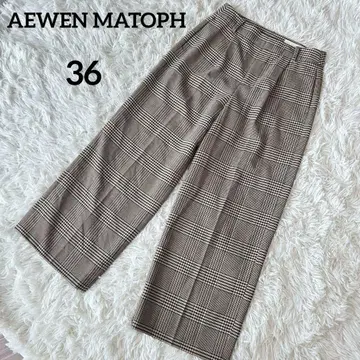 AEWEN MATOPH 이우엔마토프 체크 와이드 팬츠 여성용 36