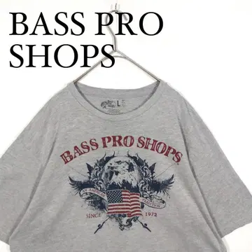 BASS PRO SHOPS 그레이 티셔츠 L 사이즈 애니멀 프린트 버스