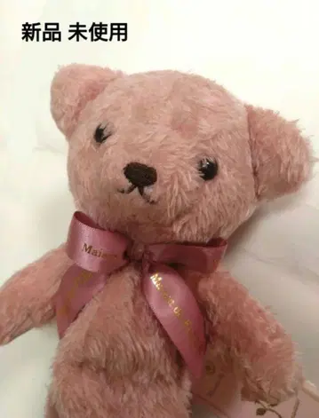 메종 드 플뢰르 8주년 한정판 로즈 곰돌이 파우치 핑크 봉제 인형