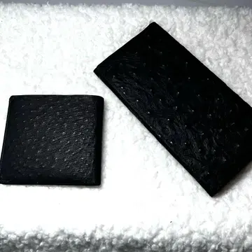 가죽 2단 폴더형 지갑 장지갑 블랙 2개 세트