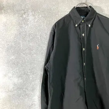 Ralph Lauren 캐주얼 셔츠 긴팔 블랙 로고 버튼 다운