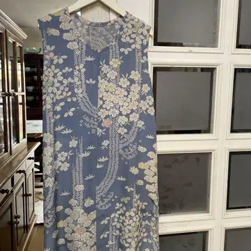 순수 실크 크레이프 원단 원피스