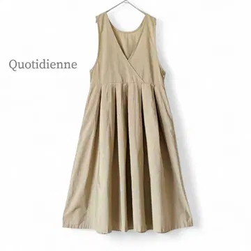 Quotidienne / 일본제 프렌치 브뤼 구매 코튼 플레어 원피스