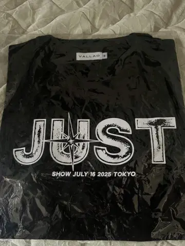 vallad JUST 로고 티셔츠 블랙 Msize