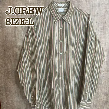 J.CREW 제이크루 스트라이프 셔츠 카키 멀티 컬러 L