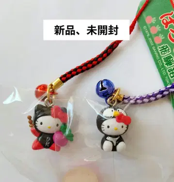 새상품! HELLO KITTY 기후 한정판 라이쵸 사루보보 스트랩 네즈