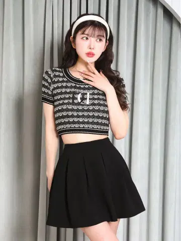 Darich DD 마린 보더 니트 탑 BLK