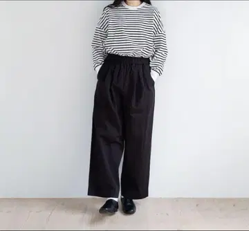 tandey 오로네 벌룬 와이드 팬츠 블랙 봄/여름용