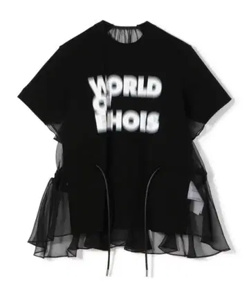 WORLD OF CHOIS 프릴이 달린 블랙 상의