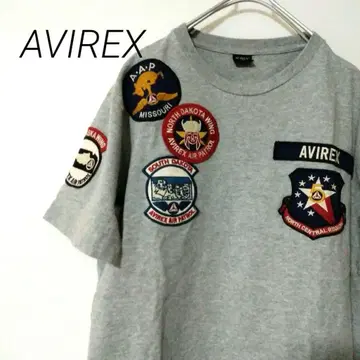 [AVIREX] 구제 에어 패트롤 와펜 티셔츠 그레이 M