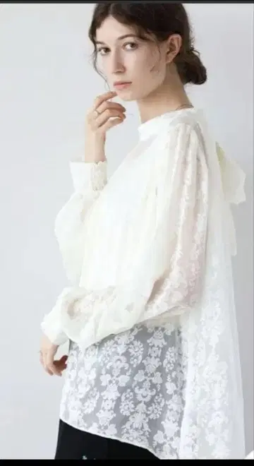 Ample 야마다야 레이스 셔츠 긴팔