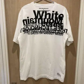 White Mountaineering 텍스트 프린트 티셔츠 사이즈 4