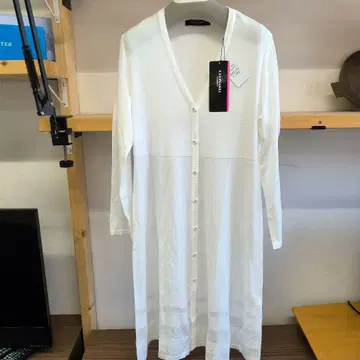 LEONARD FASHION 화이트 롱 원피스 40