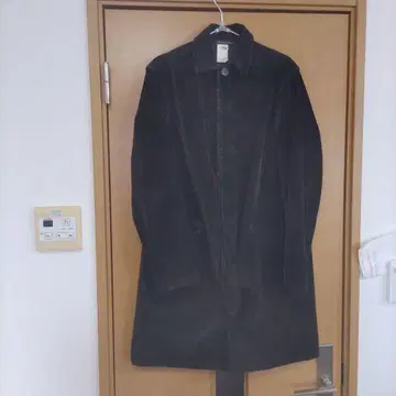 빈티지 코듀로이 코트 A 라인 프랑스제 거의 미사용 블랙
