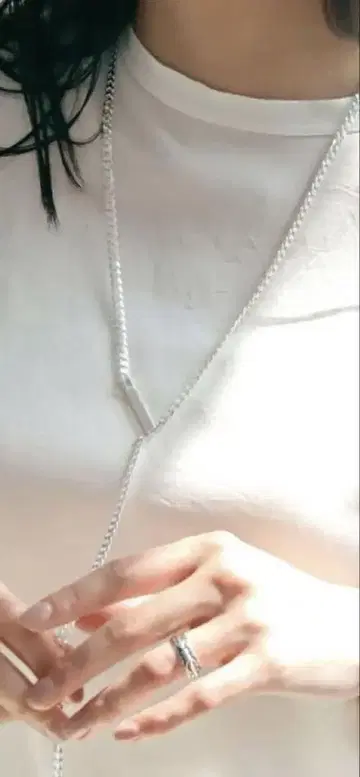 [미사용 새상품] 사스키아 디츠 실버 아이덴티티 라소 목걸이
