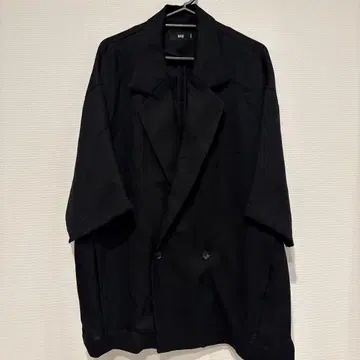 HARE 블랙 더블 브레스트 자켓
