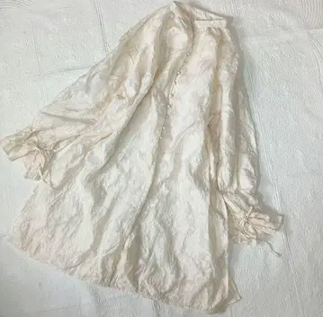 셔츠 원피스 자카드 원피스 꽃무늬 새상품급 롱 기장 원피스