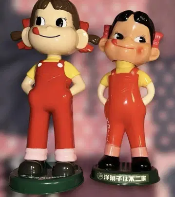 후지야 밀키 페코짱 인형 목 흔들기 2종, 경품 당첨품 캔 저금통 버스