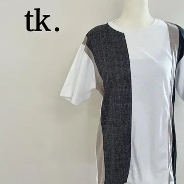 TK. TAKEO KIKUCHI 티셔츠 세련된 캐주얼 체크 무늬