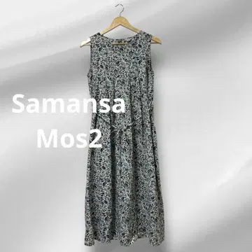 Samansa Mos2 꽃무늬 슬리브리스 원피스 플라워 올 패턴 귀여움