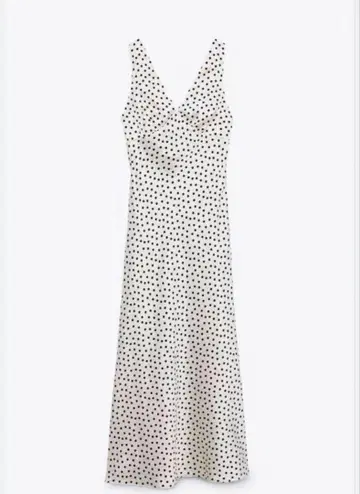 ZARA 폴카 도트 롱 원피스
