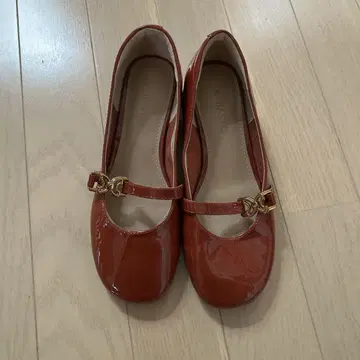 BASTO 오렌지 발레 슈즈