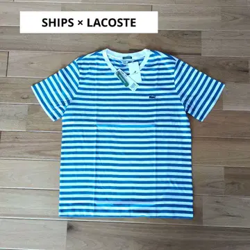 Lacoste SHIPS JET BLUE 스트라이프 티셔츠 L