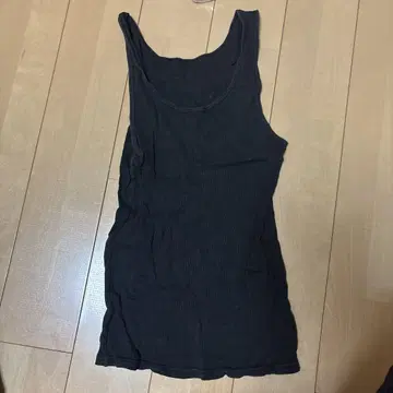 블랙 코튼 탱크탑