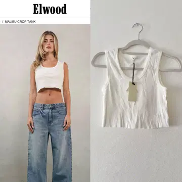 Elwood Malibu Crop Tank 화이트 S 사이즈