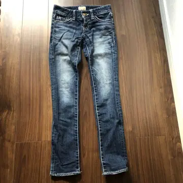 MOUSSY 스키니 데님 다크 블루 25 사이즈