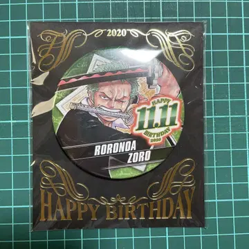 ONE PIECE 벌스데이 캔뱃지 롤로노아 조로 B 4