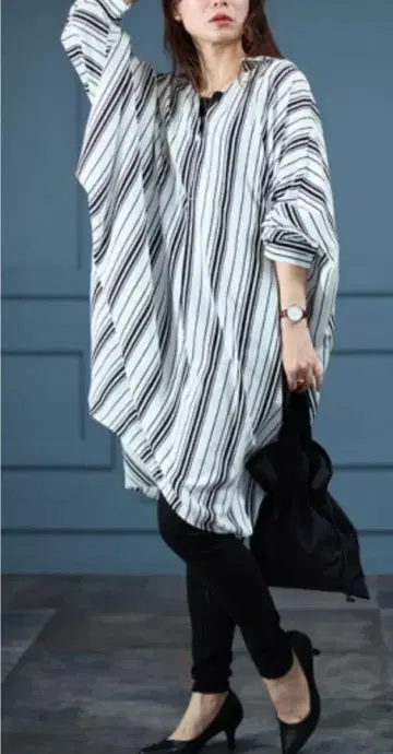 GOLDJAPAN 골드 재팬 랜덤 스트라이프 돌먼 튜닉