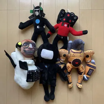 스키비디 화장실 봉제 인형 5개 세트