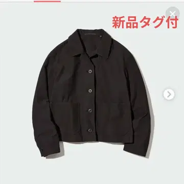 유니클로 UNIQLO 저지 숏 자켓 택 포함 새상품 S 블랙