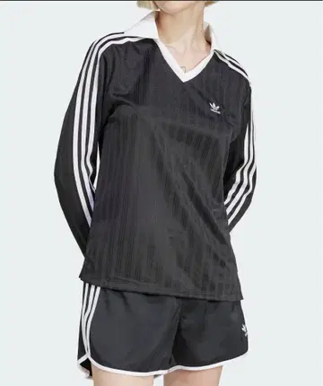 adidas 아디컬러 풋볼 자카드 V넥 긴팔 피케 셔츠