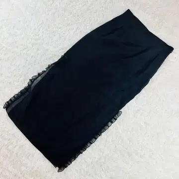 새상품 윔 가젯 사이드 프릴 오간자 스커트