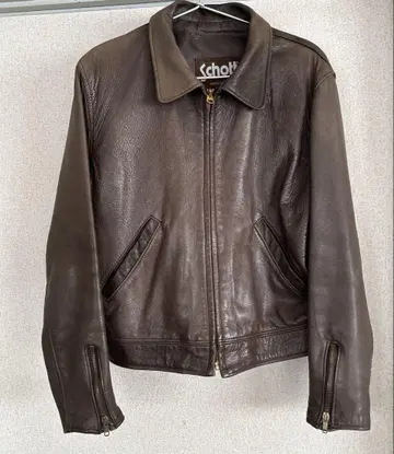 [ 여름 SALE ] Schott 가죽 자켓 샷 USA제 70년대 브라운