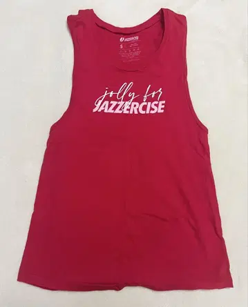 미품 탱크탑 빨간색 S 사이즈 Jazzercise