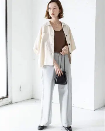 L'ATELIER DENIME D' IENA 컬러 치노 소프트 배기 팬츠